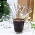 Ausgestelltes Espressotassen-Set aus Glas, 6 Stück