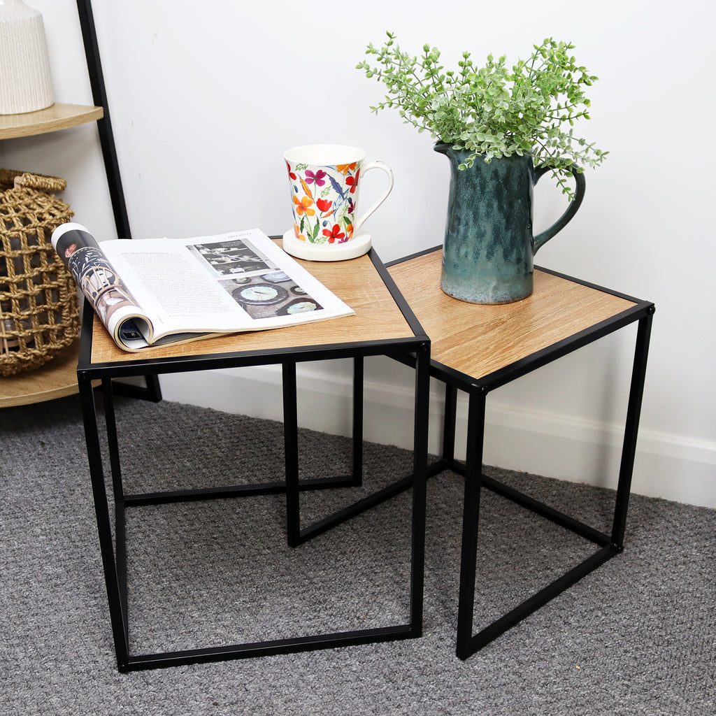 Set Of 2 Nesting Square Side Tables