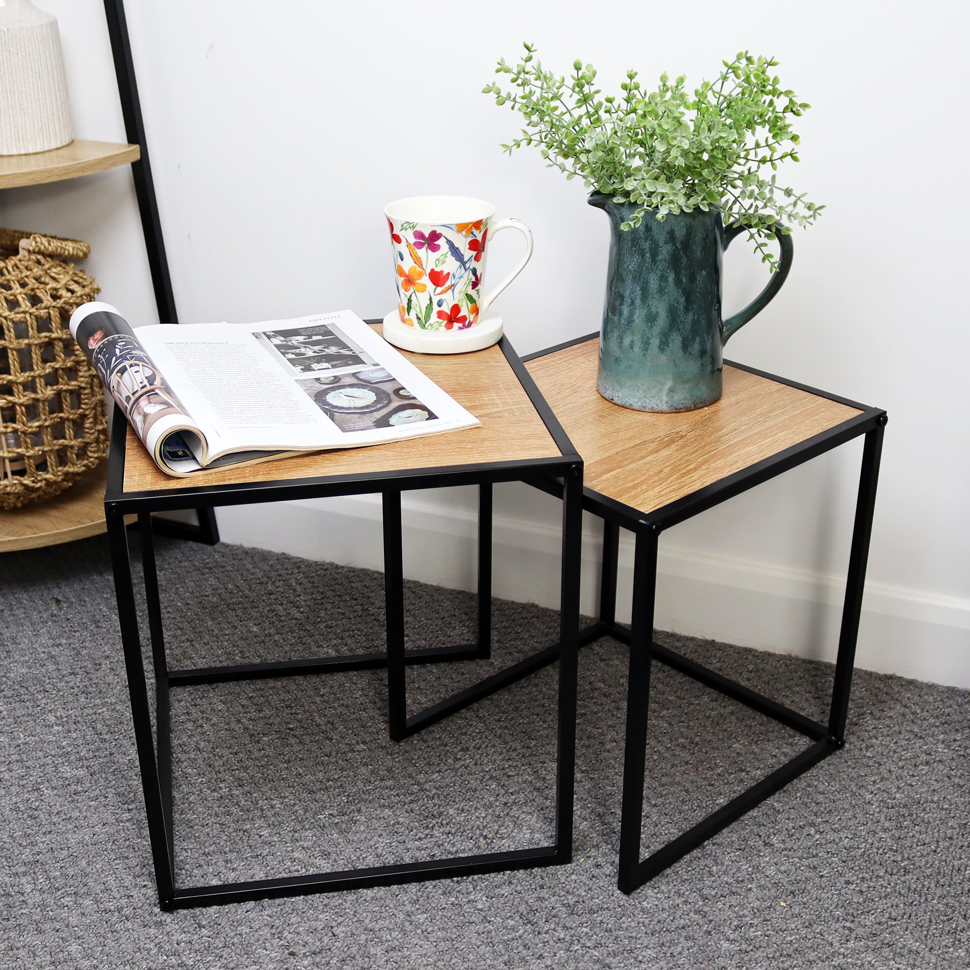 Set Of 2 Nesting Square Side Tables