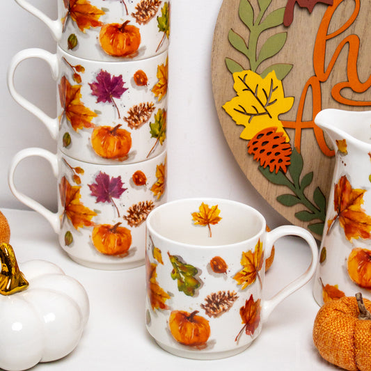 Autumn Aura Stacking Mugs Set Of 4