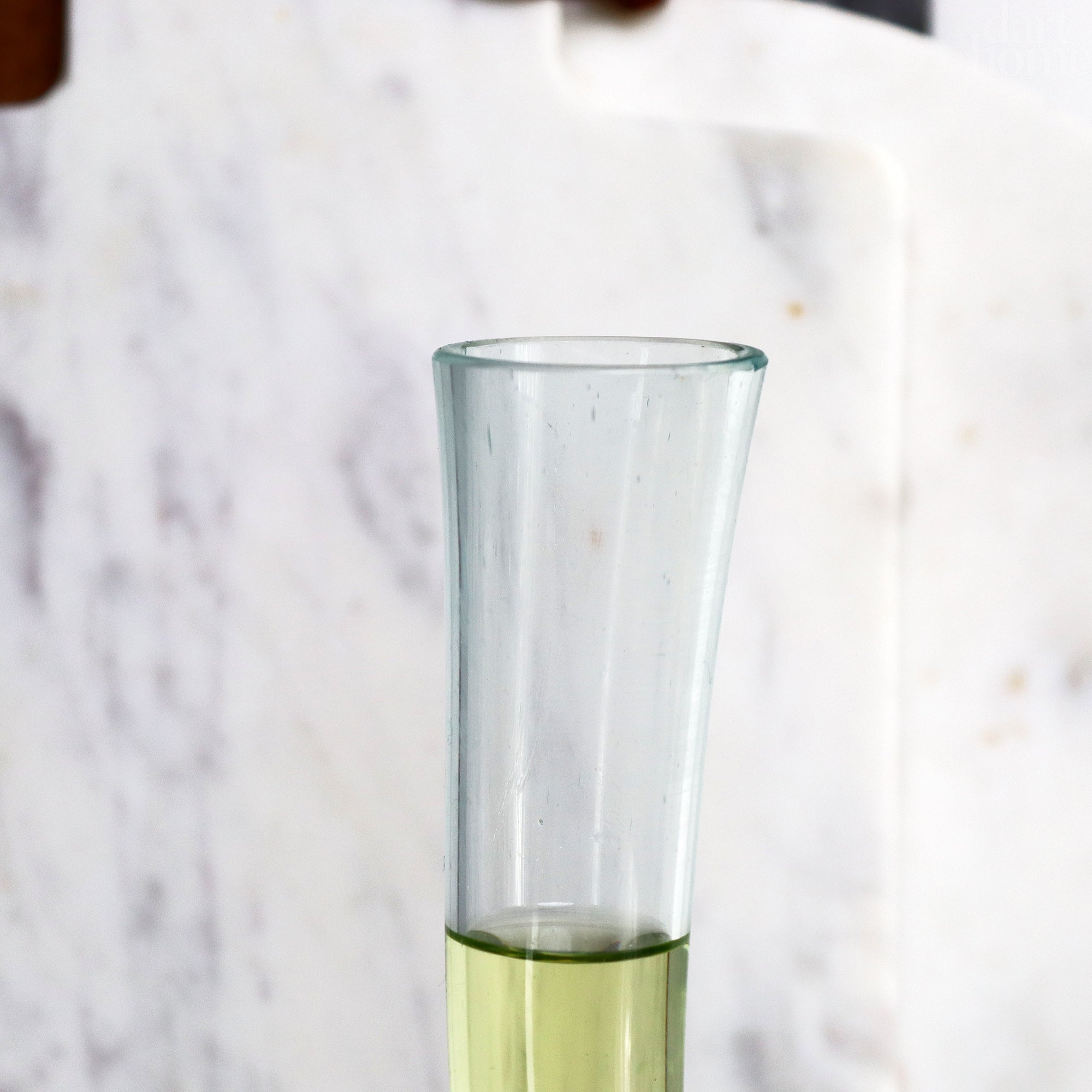 Molten Glass Oil And Vinegar Set On Teak Stand