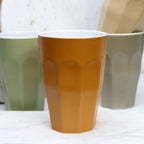 Set Of 4 Retro Earth Ceramic Tumblers