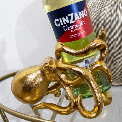 Gold Octopus Wine Bottle Holder