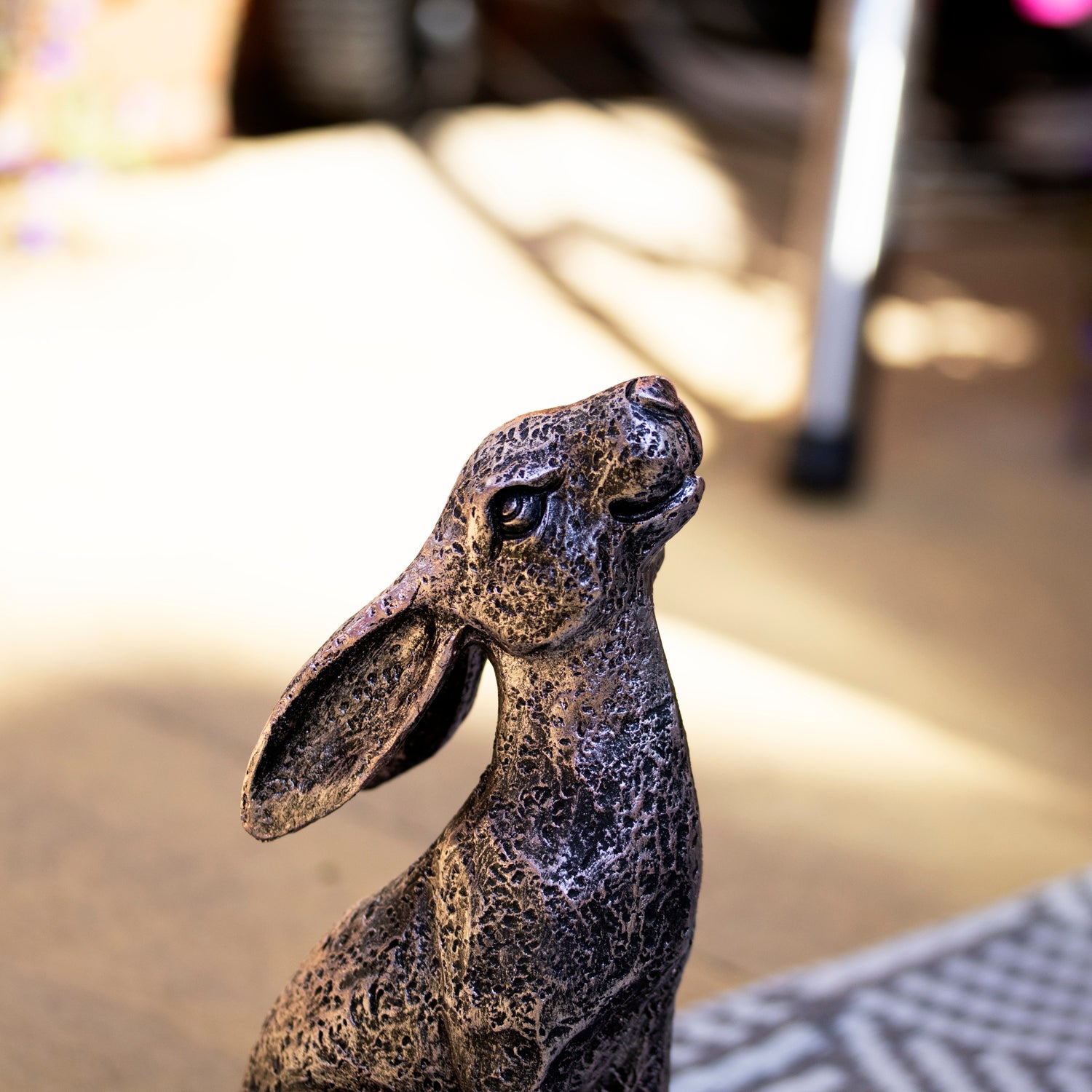 Medium Bronze Garden Moongazing Hare Ornament