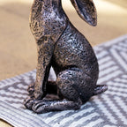 Medium Bronze Garden Moongazing Hare Ornament
