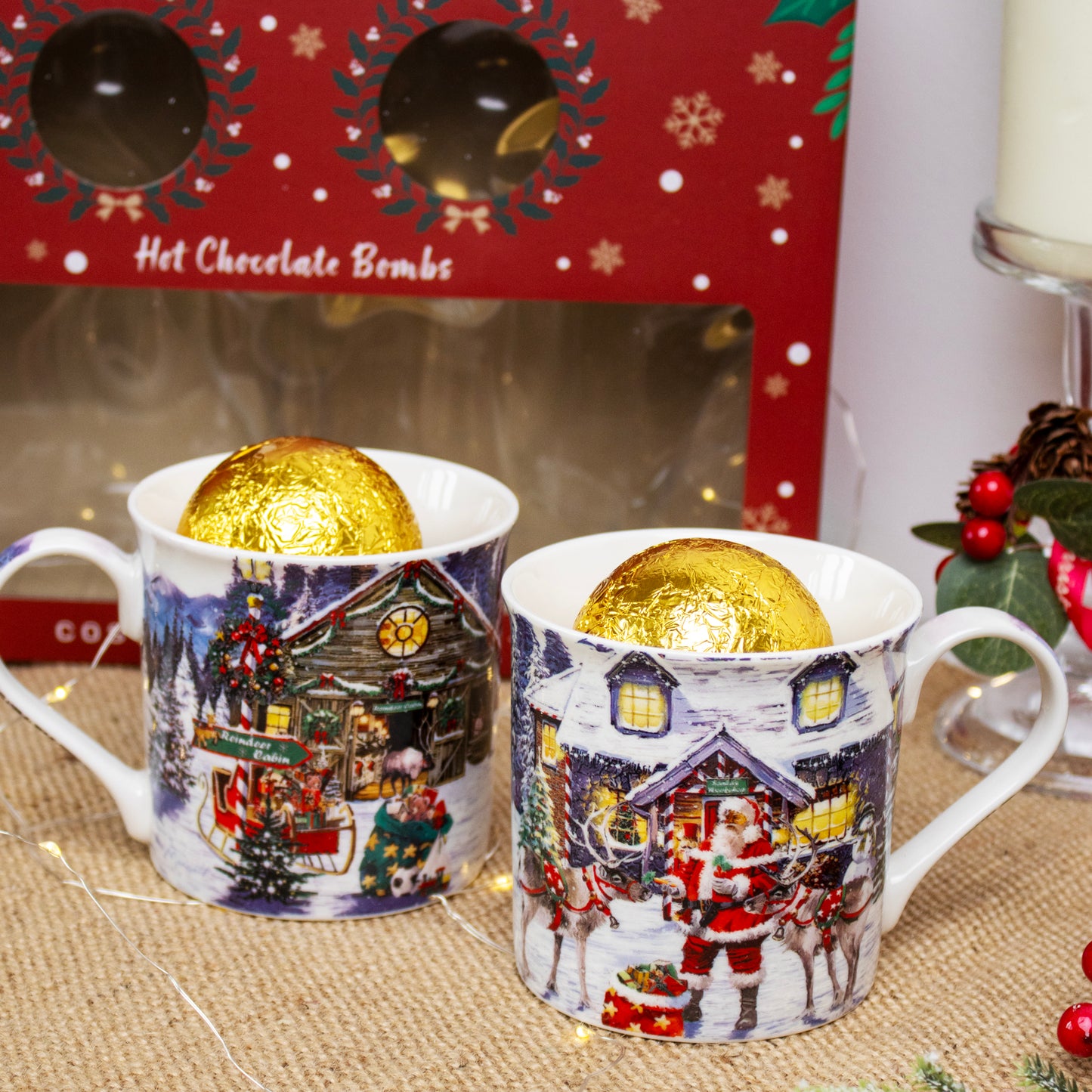 Santas Workshop Hot Chocolate Bomb & Mug Gift Set