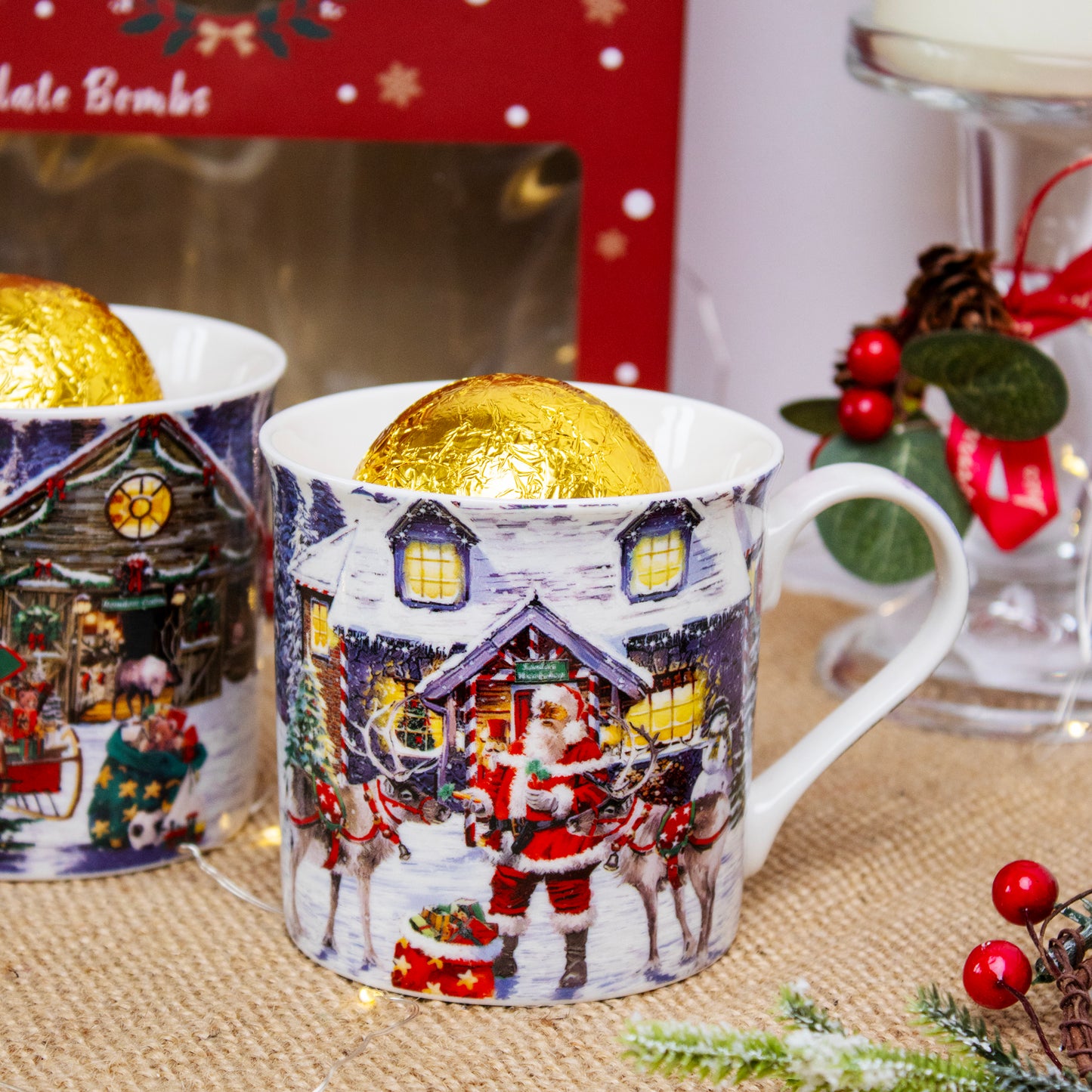 Santas Workshop Hot Chocolate Bomb & Mug Gift Set