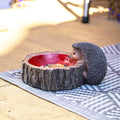 Hedgehog On Log Bowl Bird Feeder