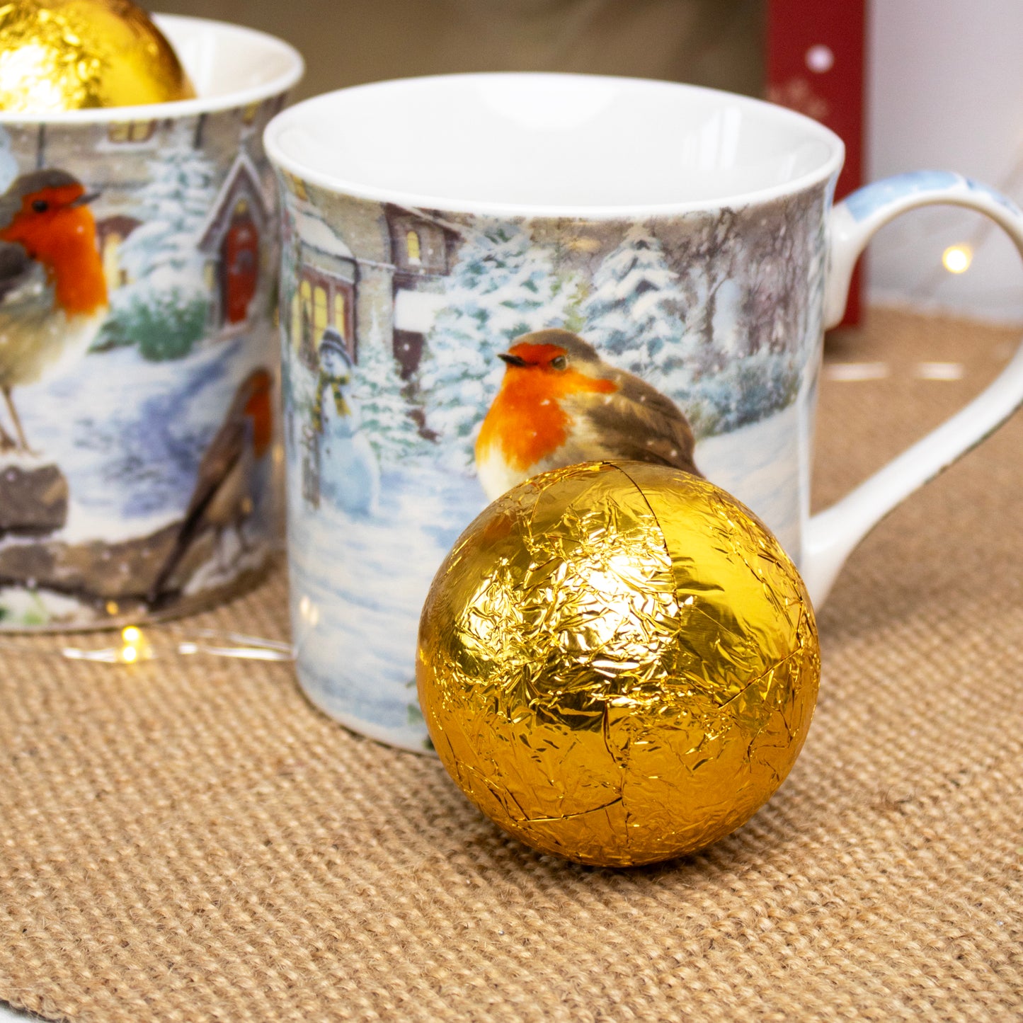 Christmas Robins Hot Chocolate Bomb & Mug Gift Set