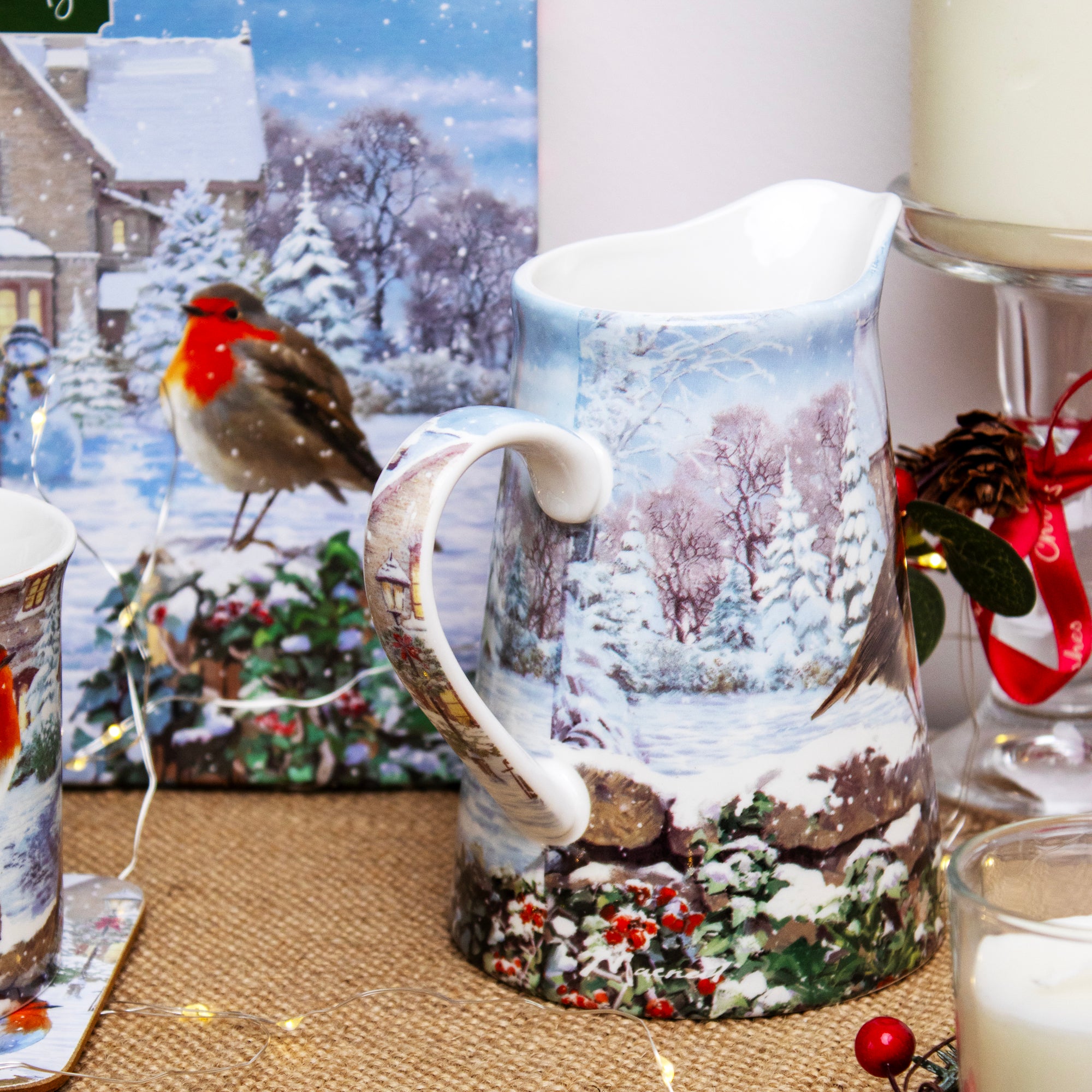 Christmas Robins Jug