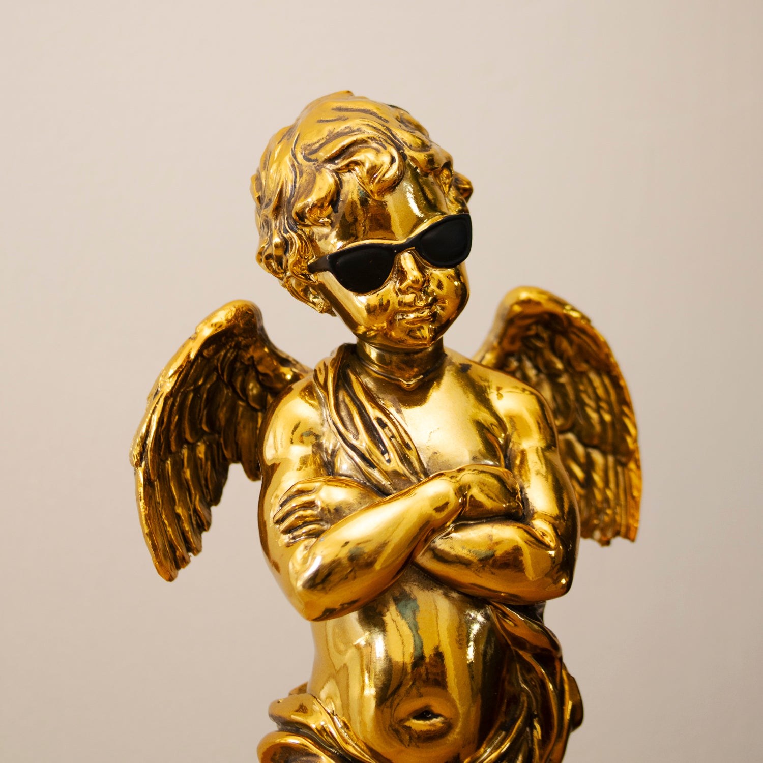 Gold Cool Cherub Ornament