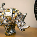 Stehendes Steampunk-Nashorn-Ornament
