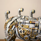Stehendes Steampunk-Nashorn-Ornament