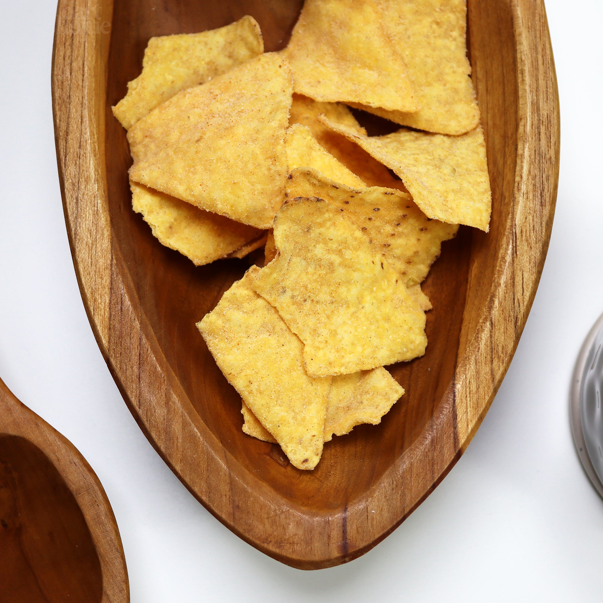 Teak Root 2 Section Dipping Bowl