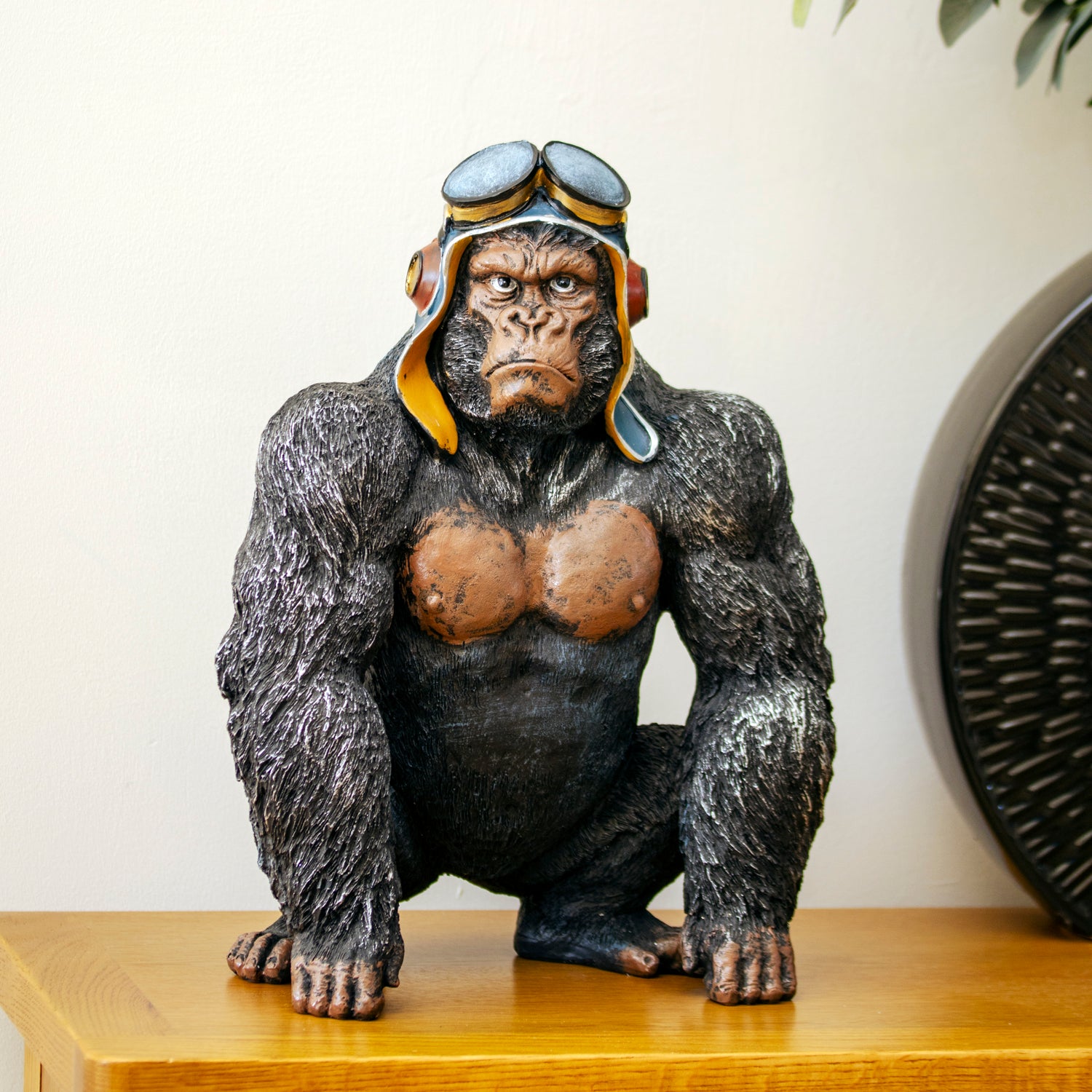 Grumpy Pilot Gorilla Ornament
