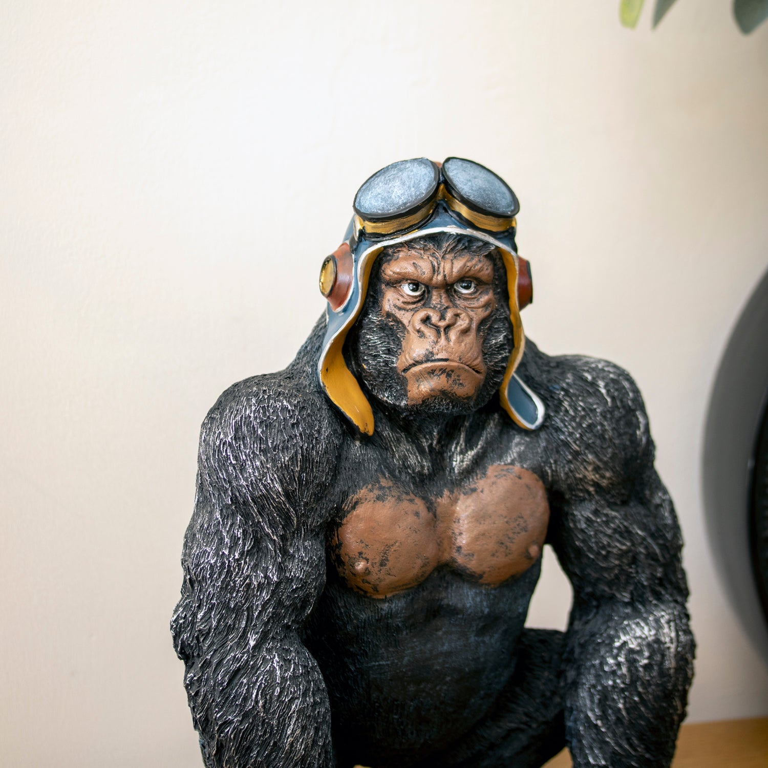 Grumpy Pilot Gorilla Ornament