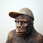 Sitting Gorilla With Baseball Cap Ornament