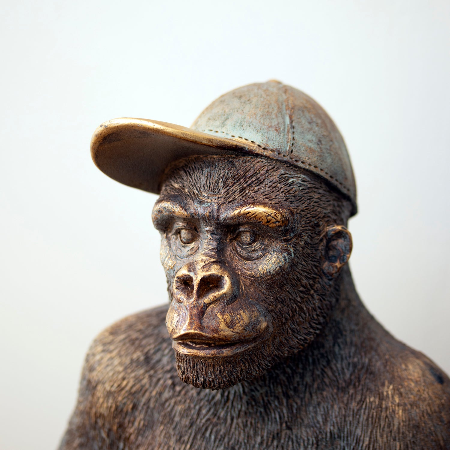 Sitting Gorilla With Baseball Cap Ornament