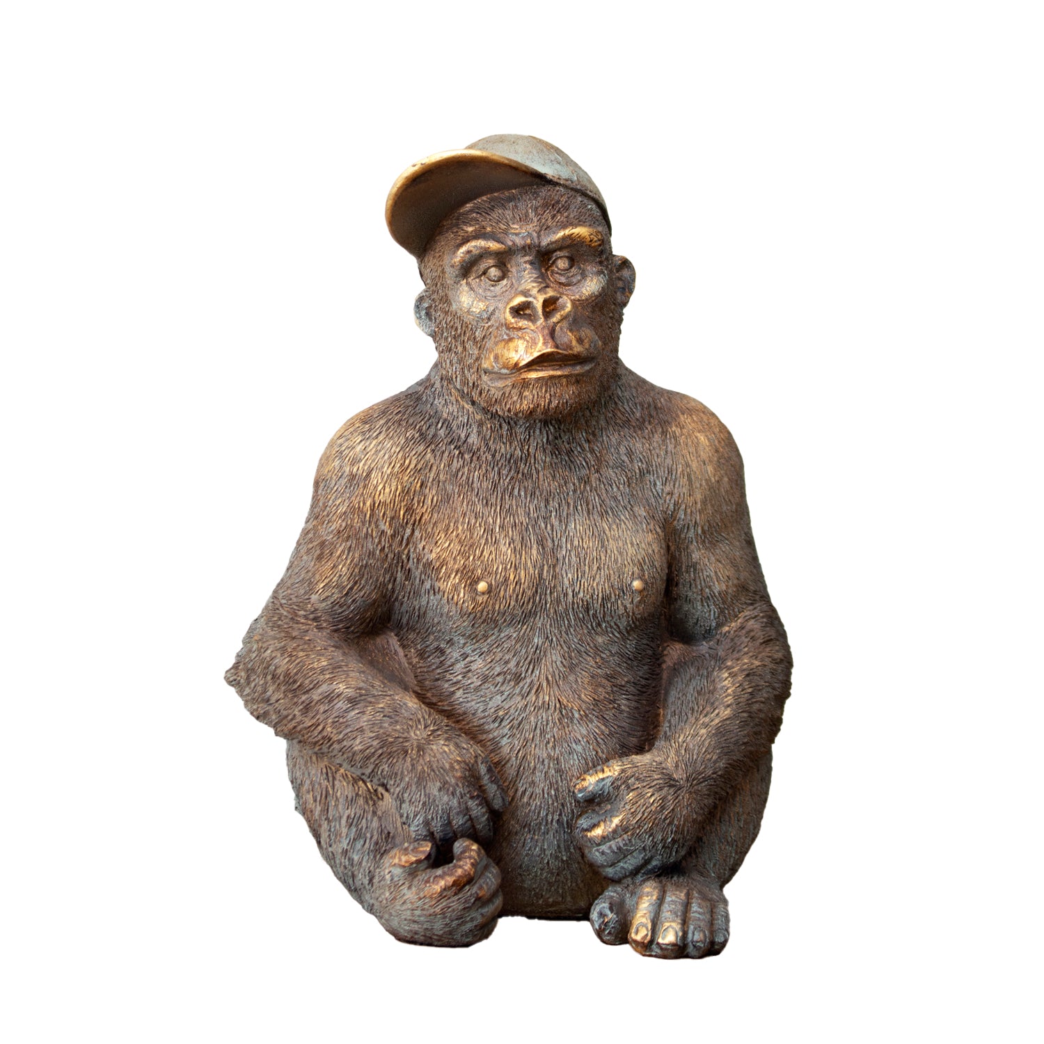 Sitting Gorilla With Baseball Cap Ornament