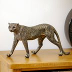 Distressed Gold Spotted Leopard Ornament