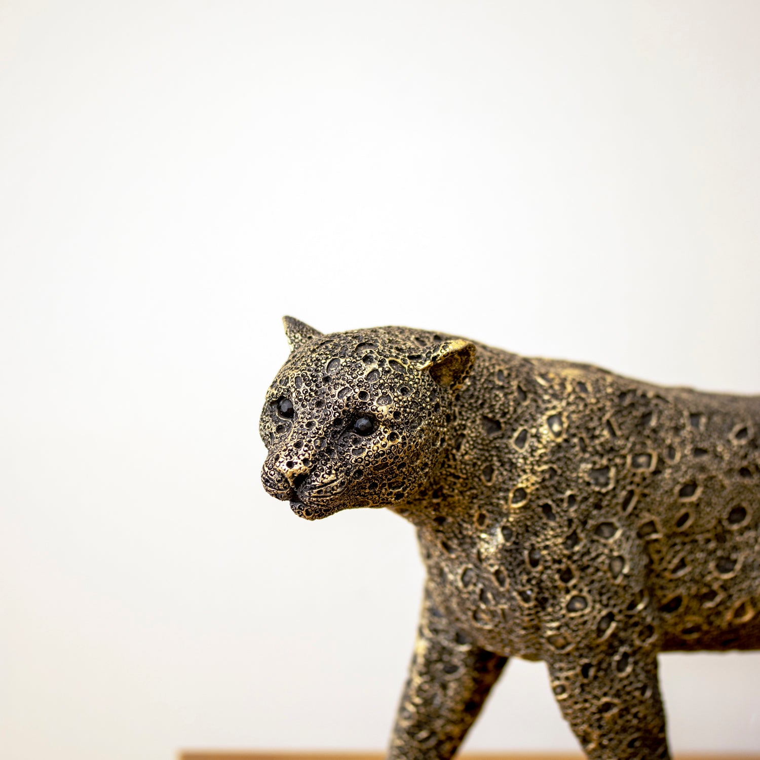 Distressed Gold Spotted Leopard Ornament