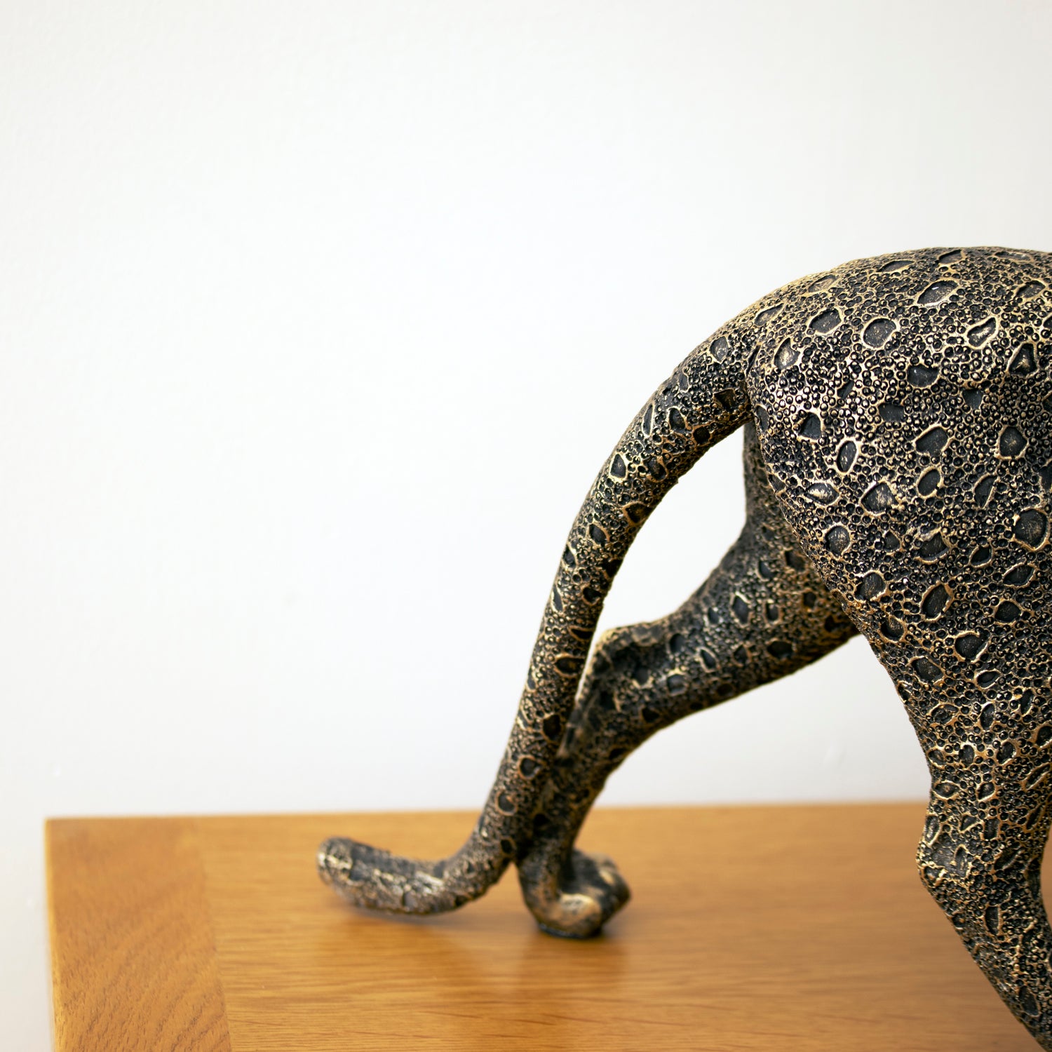 Distressed Gold Spotted Leopard Ornament