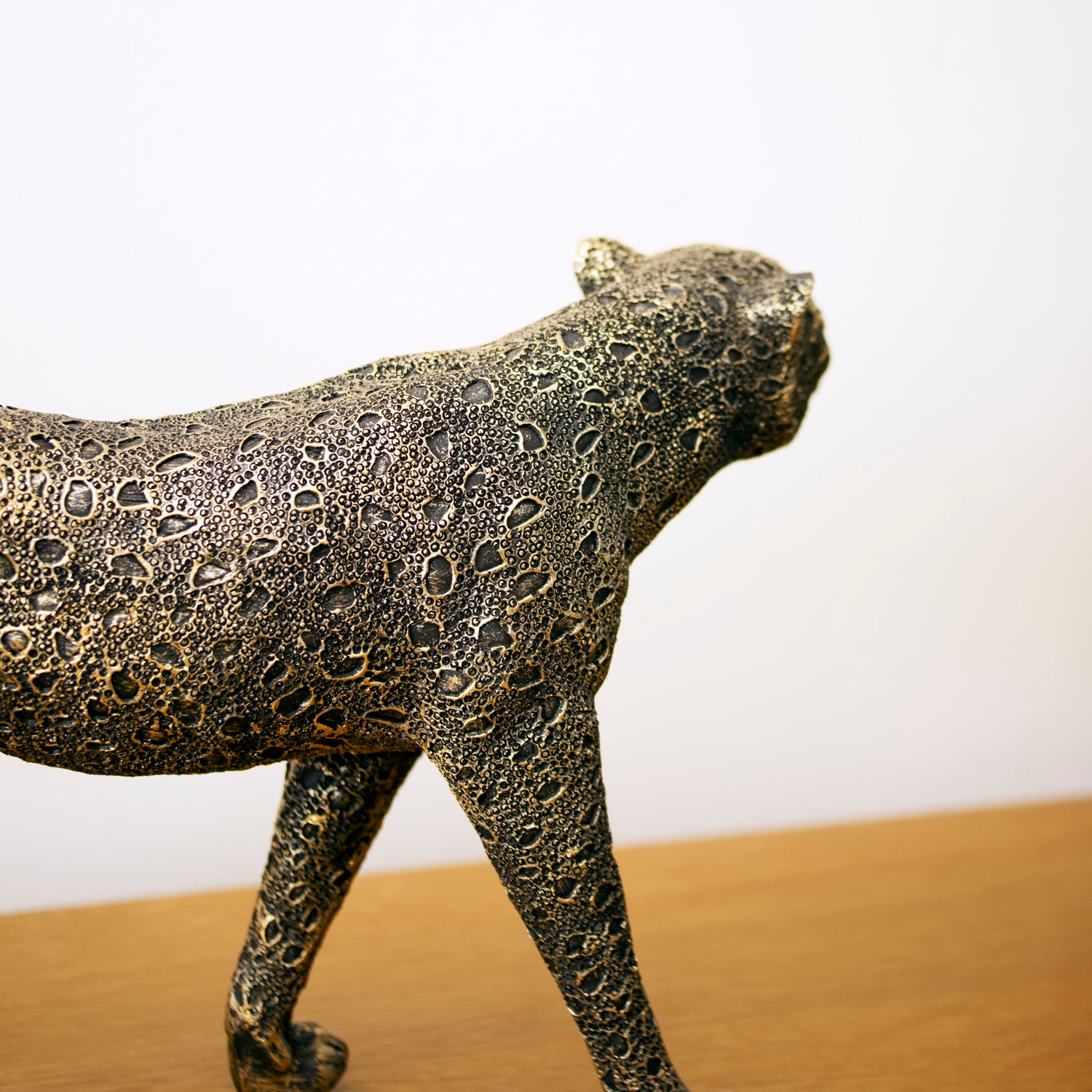 Distressed Gold Spotted Leopard Ornament