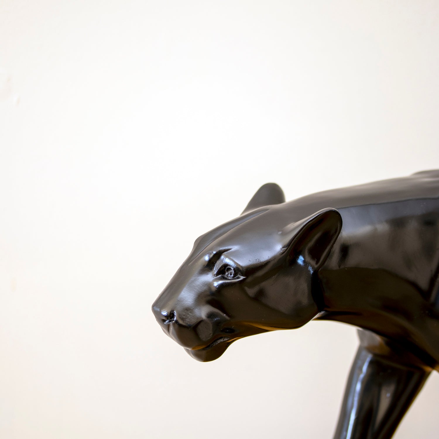 Black Standing Leopard Ornament