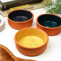 Round Coloured Terracotta Ramekins Set Of 3