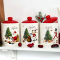 Set Of 3 Merry Christmas Storage Jars