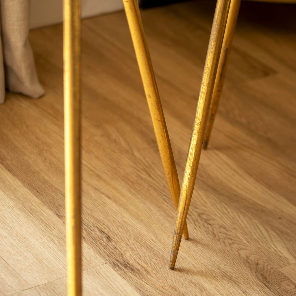 Set Of 2 Gold Metal Plant Stands