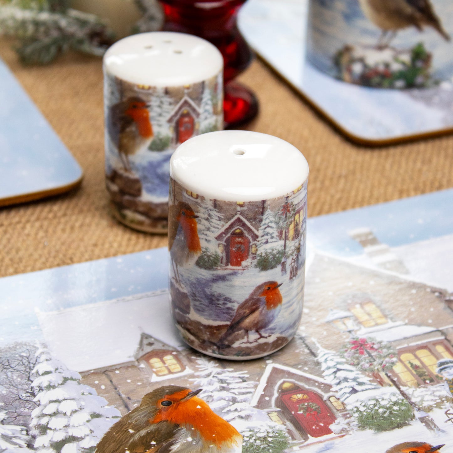 Christmas Robins Salt And Pepper Shakers