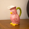 Ceramic Pink Parrot Jug