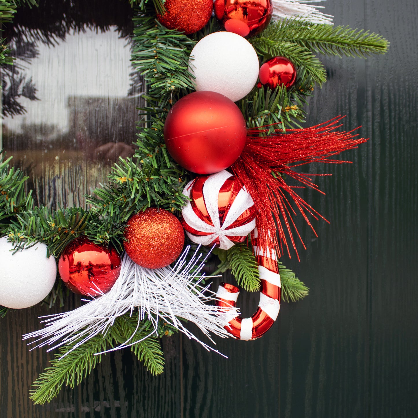 Christmas Candy Cane Wreath