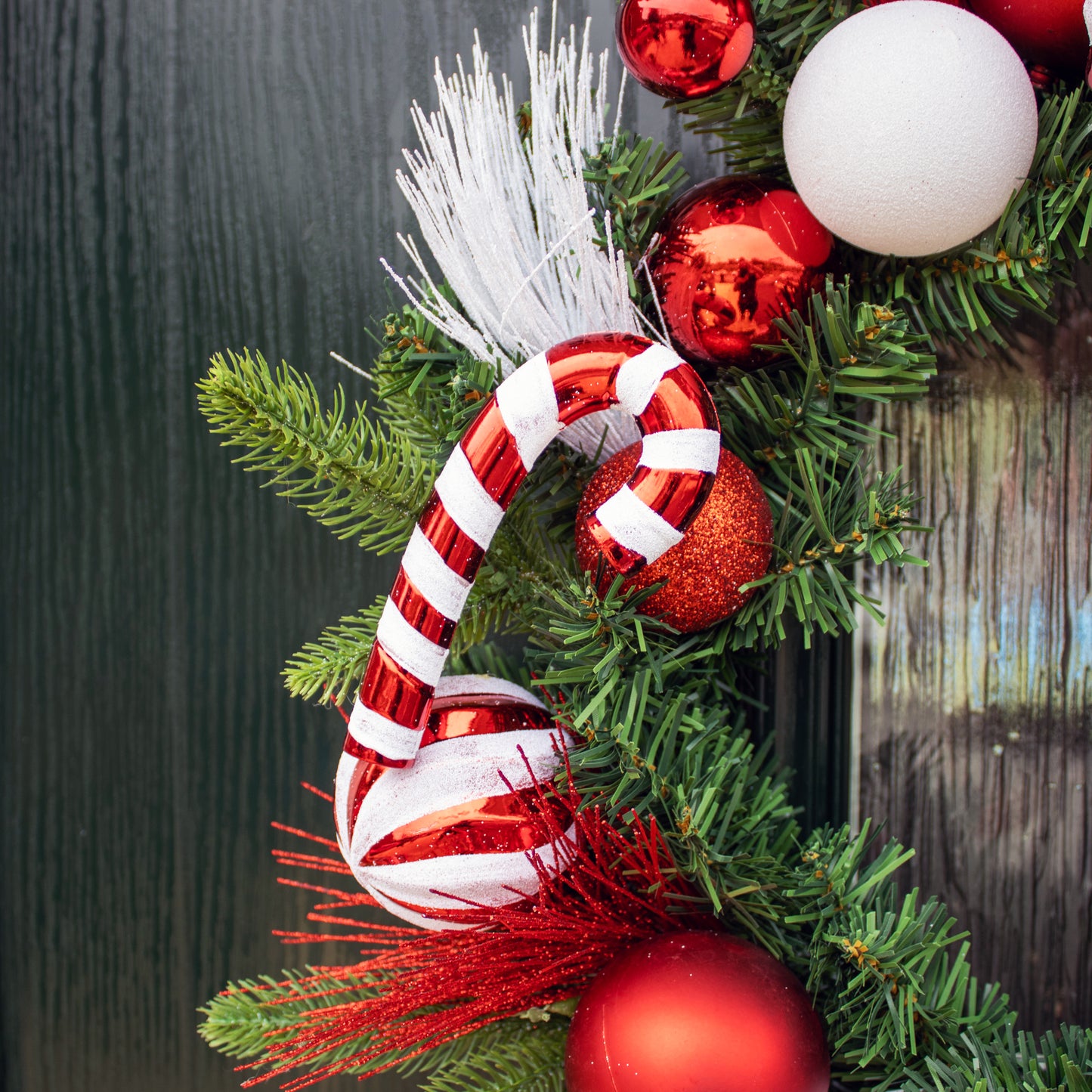 Christmas Candy Cane Wreath