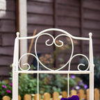 White Metal 2 Tier Plant Stand