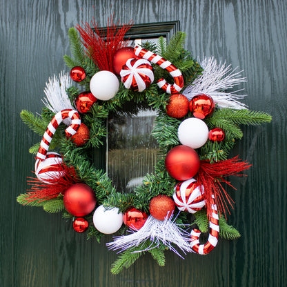 Christmas Candy Cane Wreath