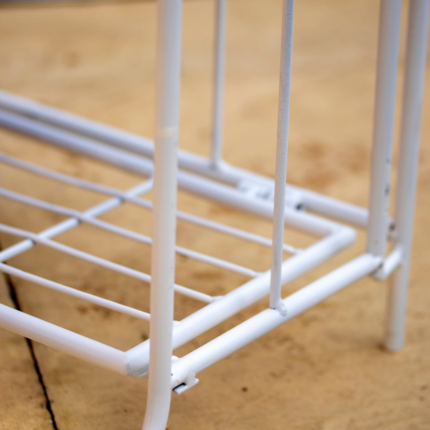 White Metal 2 Tier Plant Stand