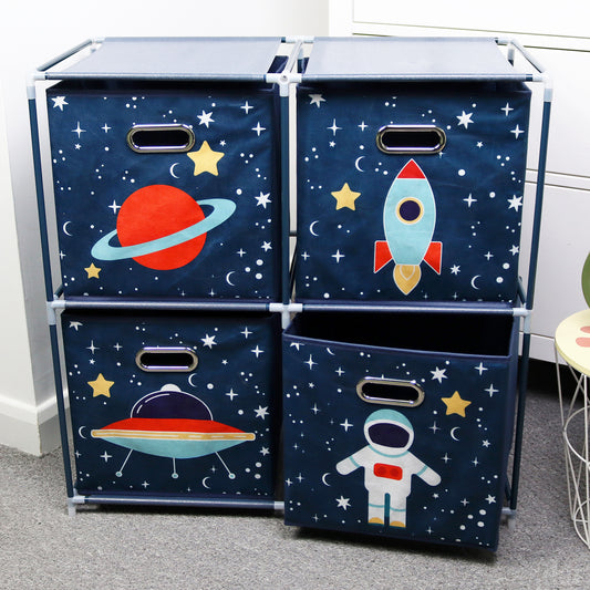 Blue Space Kids 4 Cube Storage Unit