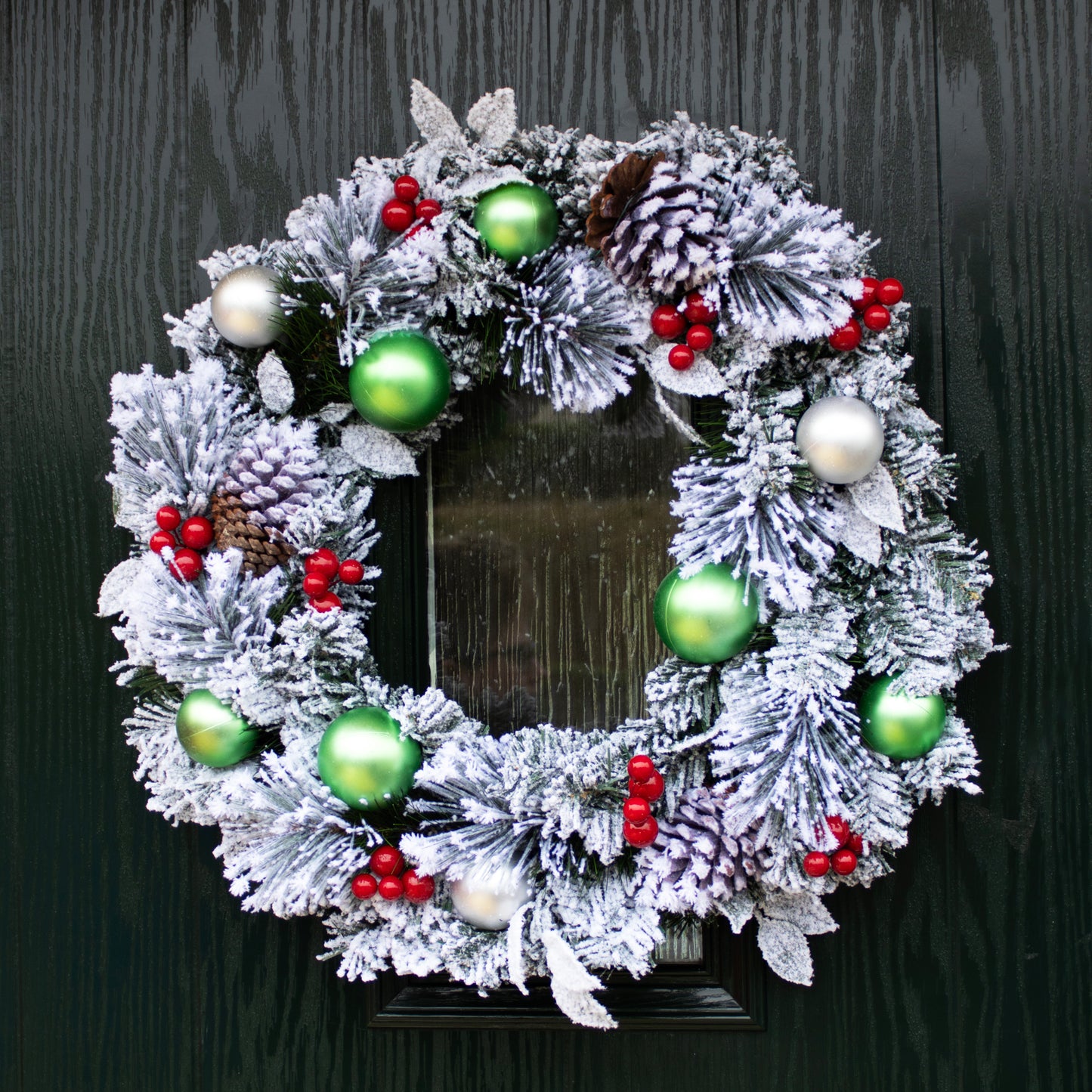 Snowy Pine Christmas Wreath