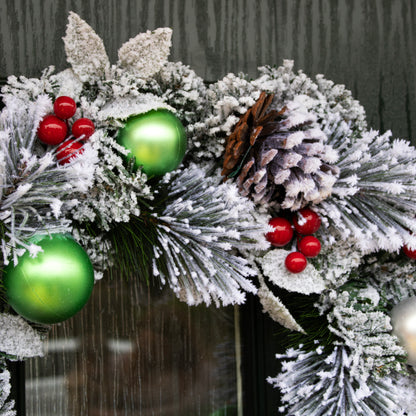 Snowy Pine Christmas Wreath