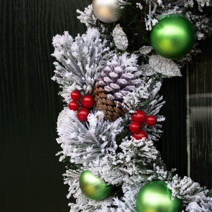 Snowy Pine Christmas Wreath