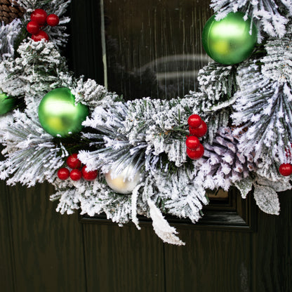 Snowy Pine Christmas Wreath