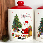 Set Of 3 Merry Christmas Storage Jars