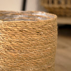 Set Of 5 Seagrass Basket Planters