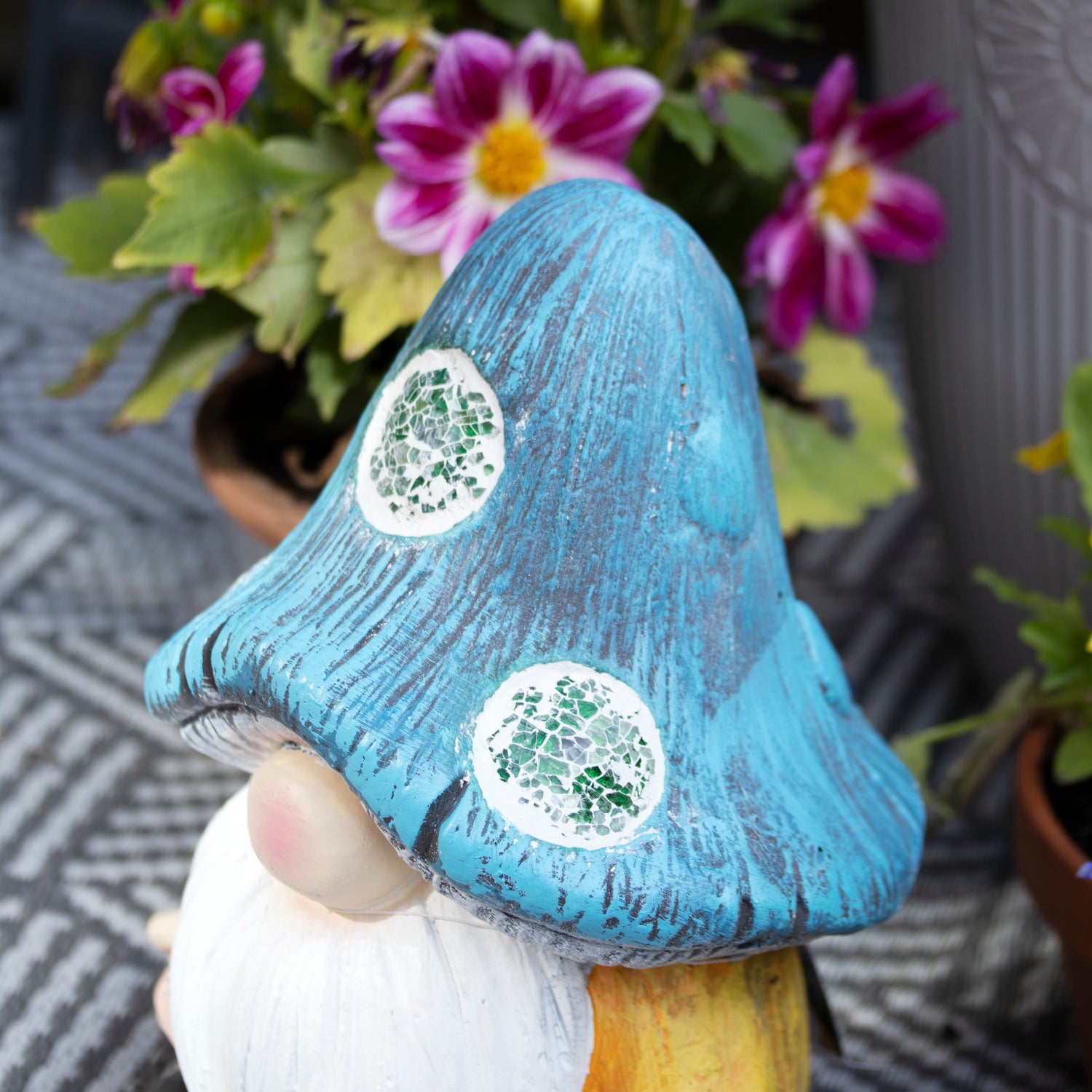 Solar Light Up Mushroom Hat Garden Gnome
