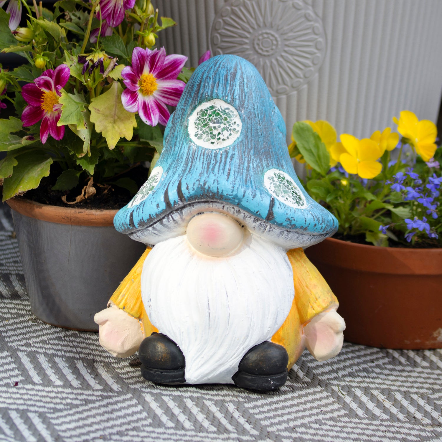 Solar Light Up Mushroom Hat Garden Gnome