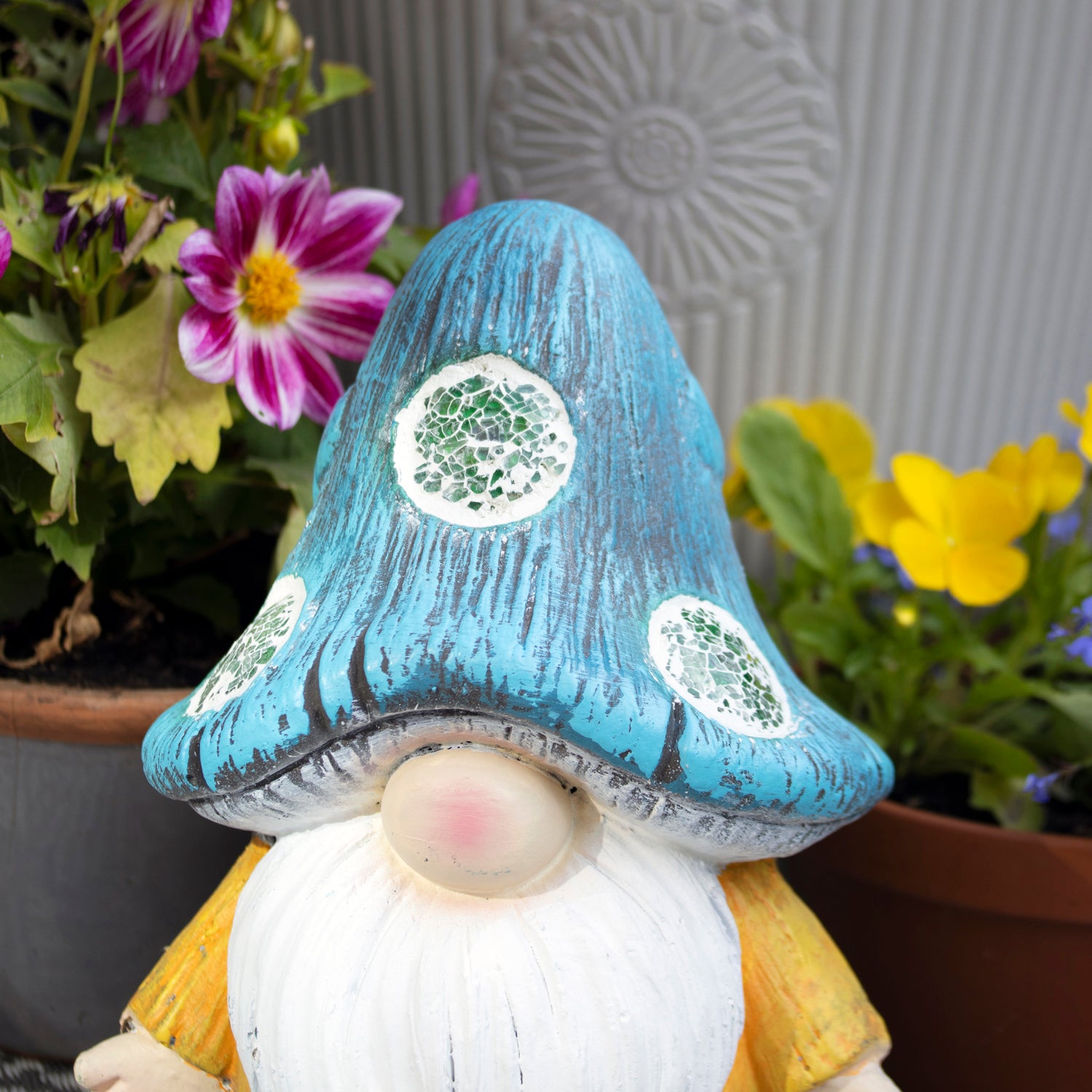 Solar Light Up Mushroom Hat Garden Gnome