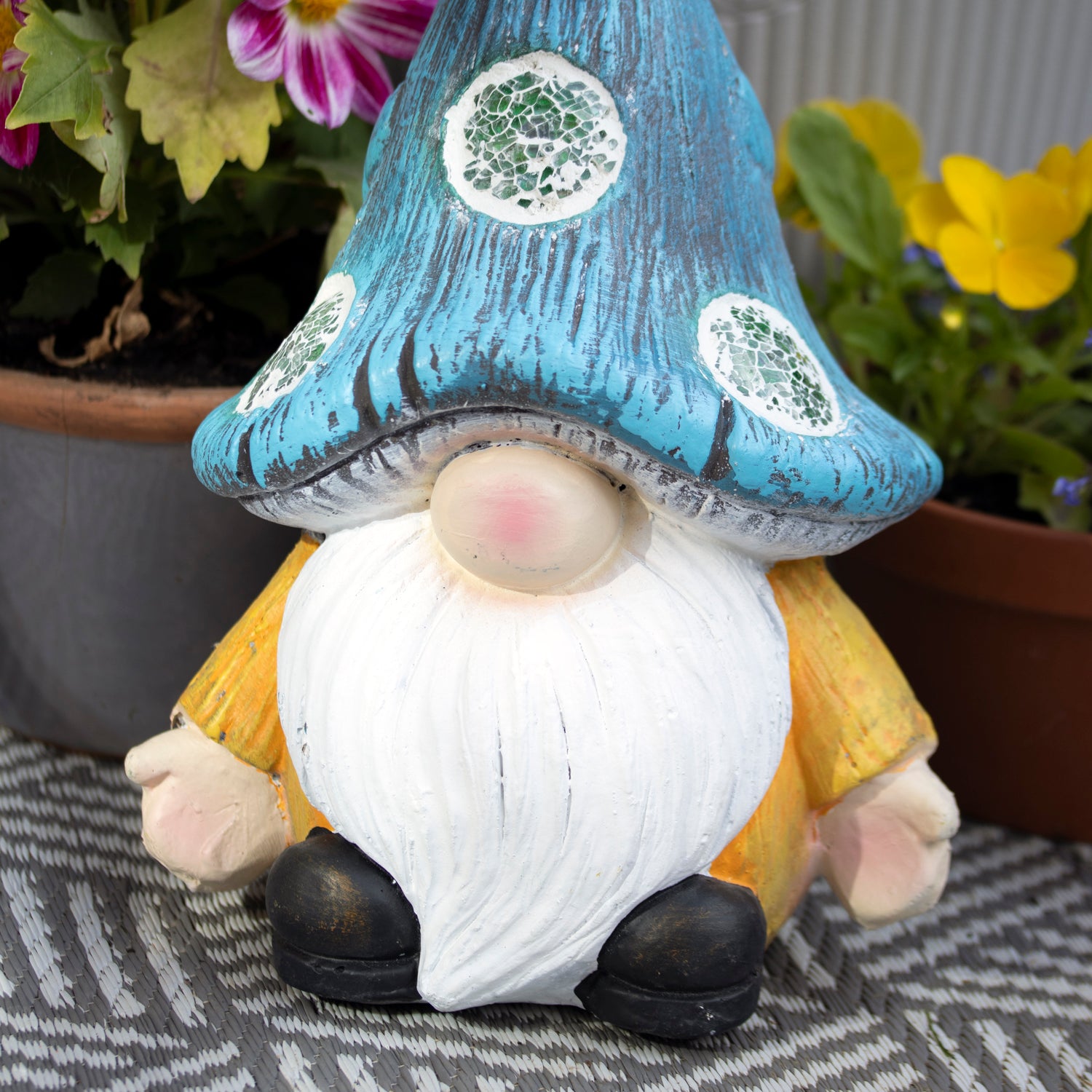 Solar Light Up Mushroom Hat Garden Gnome