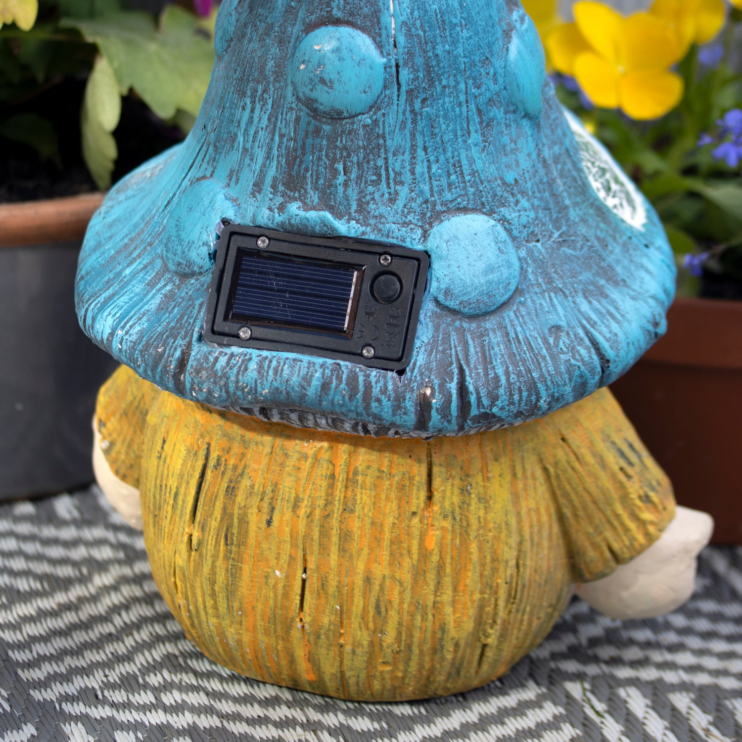 Solar Light Up Mushroom Hat Garden Gnome